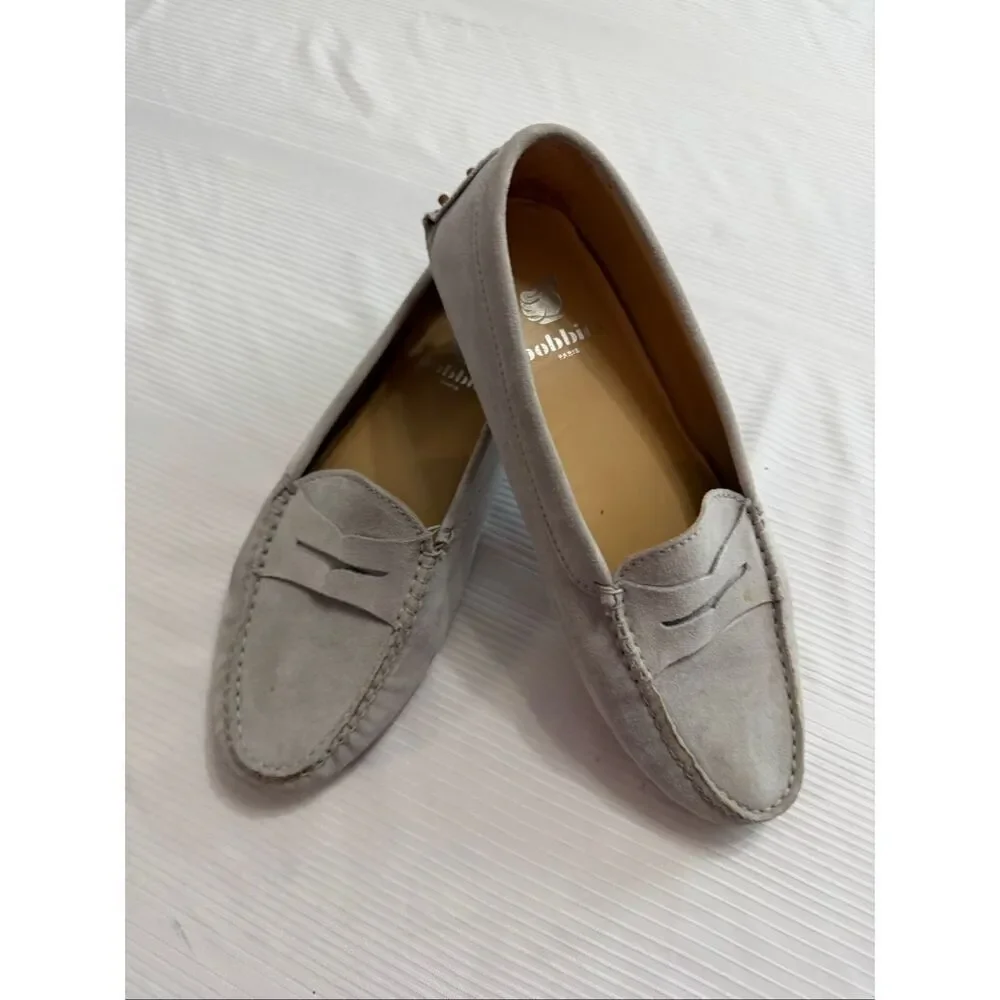 Bobbies Paris Grey Drivers Loafers Shoes Size 40 US 9